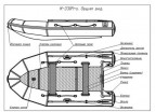 Надувная лодка Фрегат M-330 PRO F л/п серая